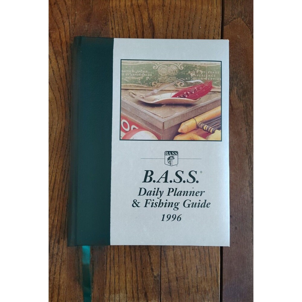 Vintage BASS Daily Planner Fishing Guide 1996 Hardcover Fishing Book Collectible
